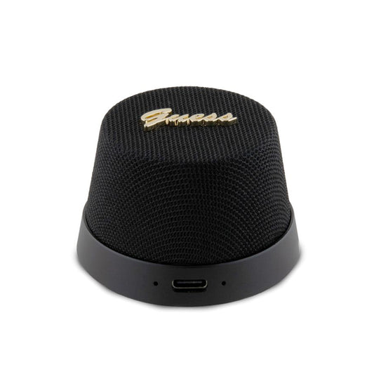 Przenośny Głośnik Bluetooth Guess Stand Magnetic Script Metal, 3W, Czarny