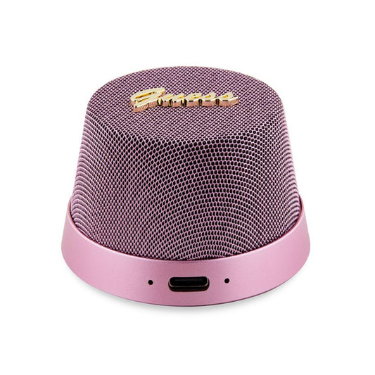 Przenośny Głośnik Bluetooth Guess Stand Magnetic Script Metal, 3W, Różowy