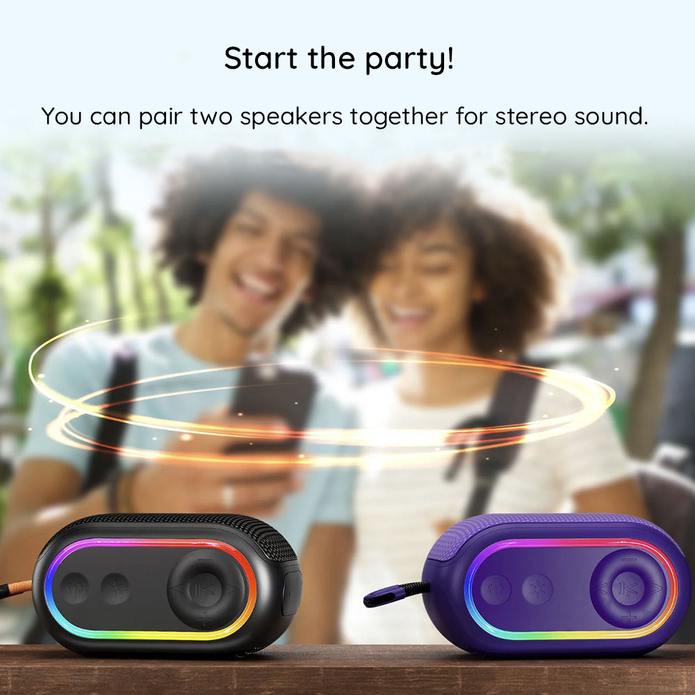 Przenośny głośnik Bluetooth HAVIT SK809BT, 7W, RGB, Wodoodporny, Czarny