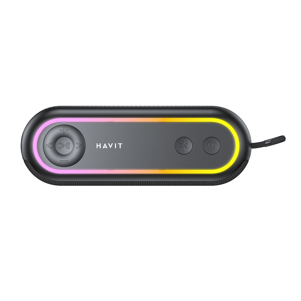 Przenośny głośnik Bluetooth HAVIT SK810BT, 7W, RGB, Wodoodporny, Czarny