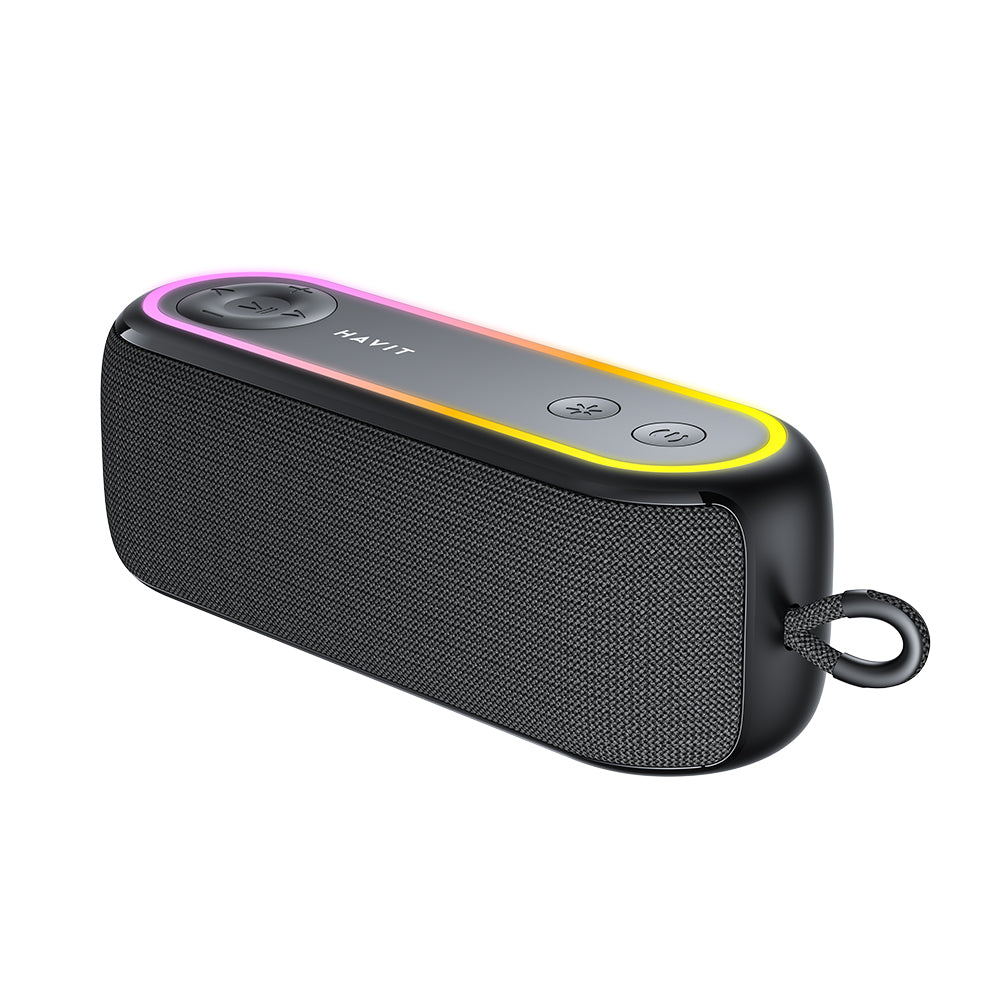 Przenośny głośnik Bluetooth HAVIT SK810BT, 7W, RGB, Wodoodporny, Czarny