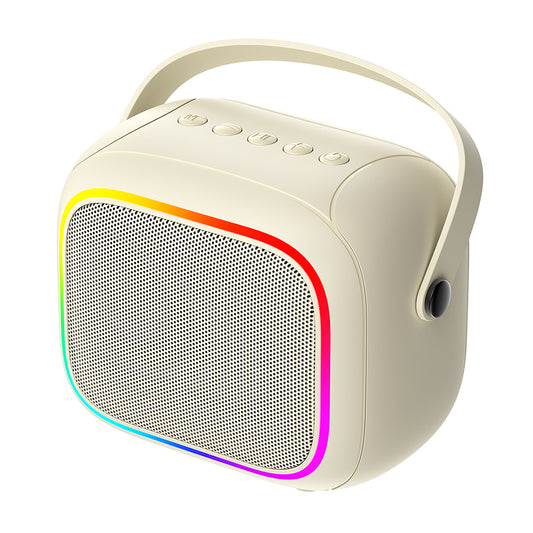 Przenośny głośnik Bluetooth HAVIT SK818BT Karaoke, 5W, RGB, Wodoodporny, Beżowy