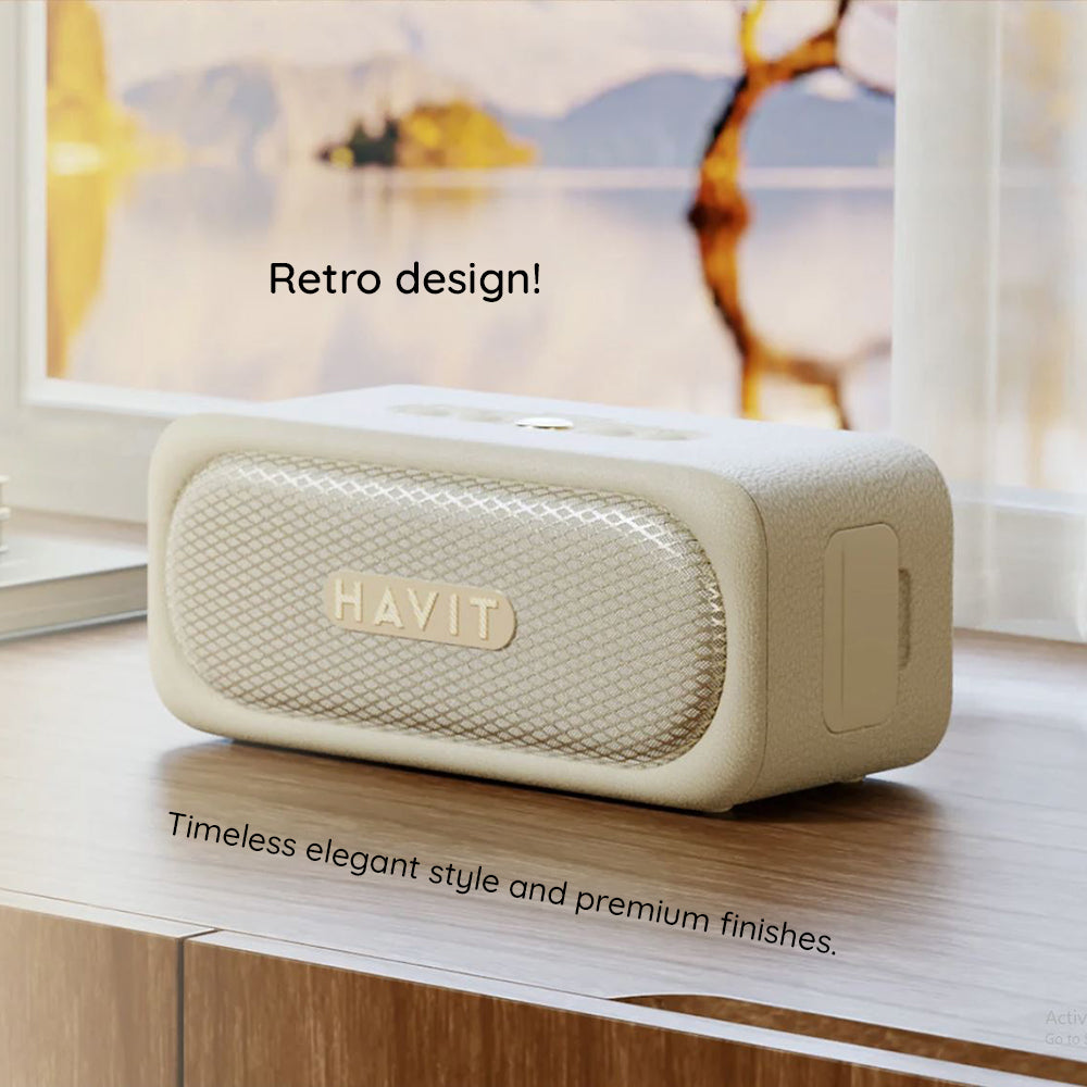 Głośnik Bluetooth HAVIT SK905BT, 20W, Wodoodporny, Beżowy