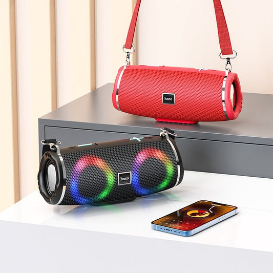 Przenośny głośnik Bluetooth HOCO HC12, 10W, RGB, Wodoodporny, Czarny