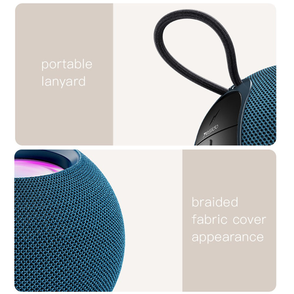 Przenośny Głośnik Bluetooth Yesido YSW13, 5W, RGB, Niebieski