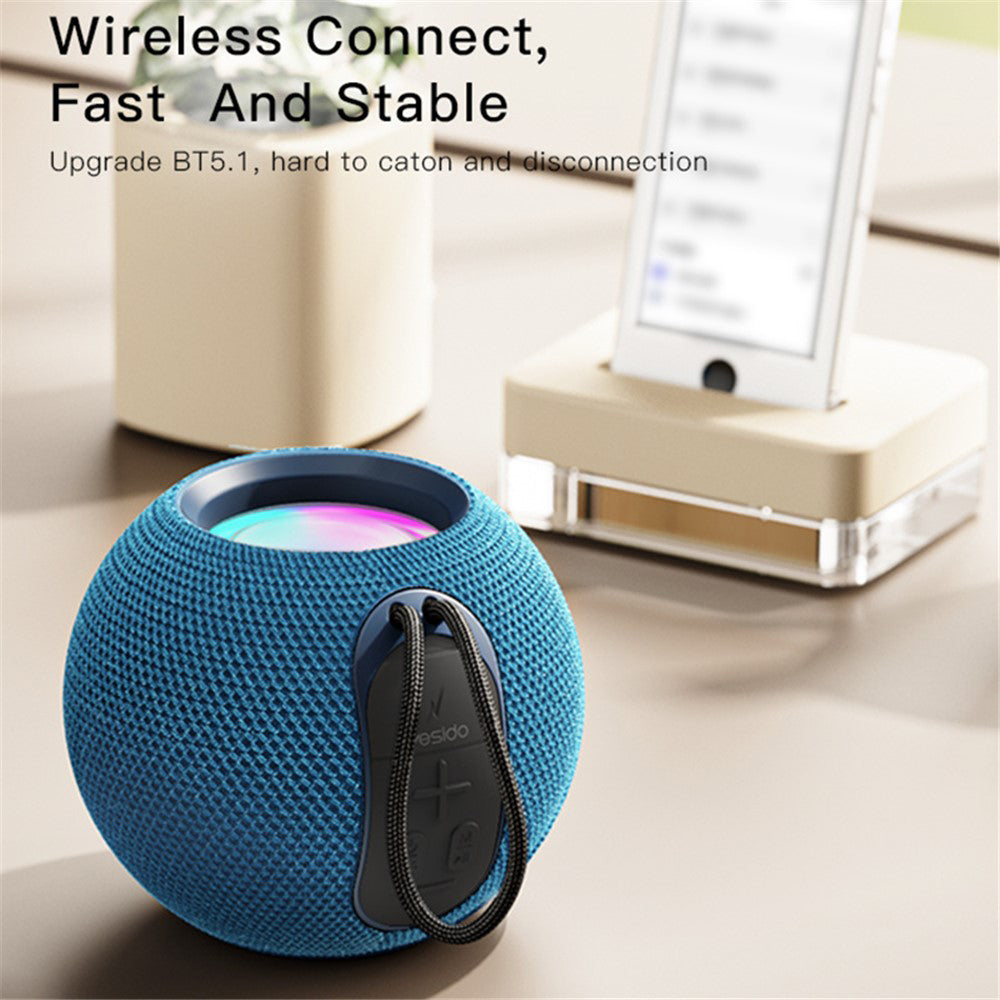 Przenośny Głośnik Bluetooth Yesido YSW13, 5W, RGB, Niebieski