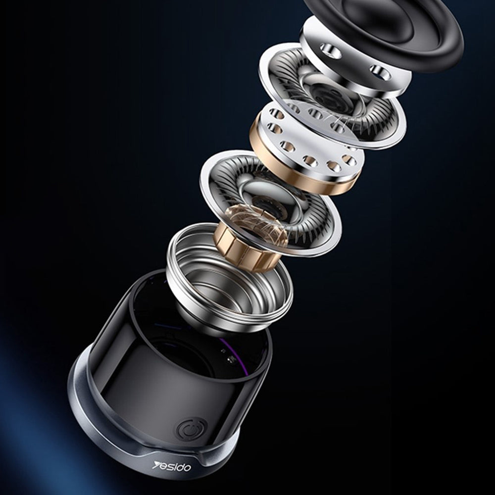 Przenośny głośnik Bluetooth Yesido YSW32, 3W, RGB, Czarny