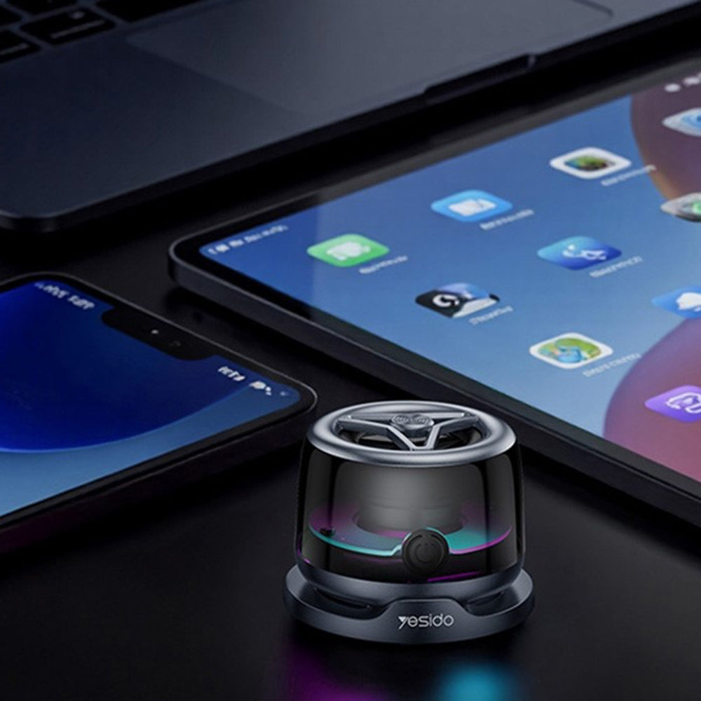 Przenośny głośnik Bluetooth Yesido YSW32, 3W, RGB, Czarny