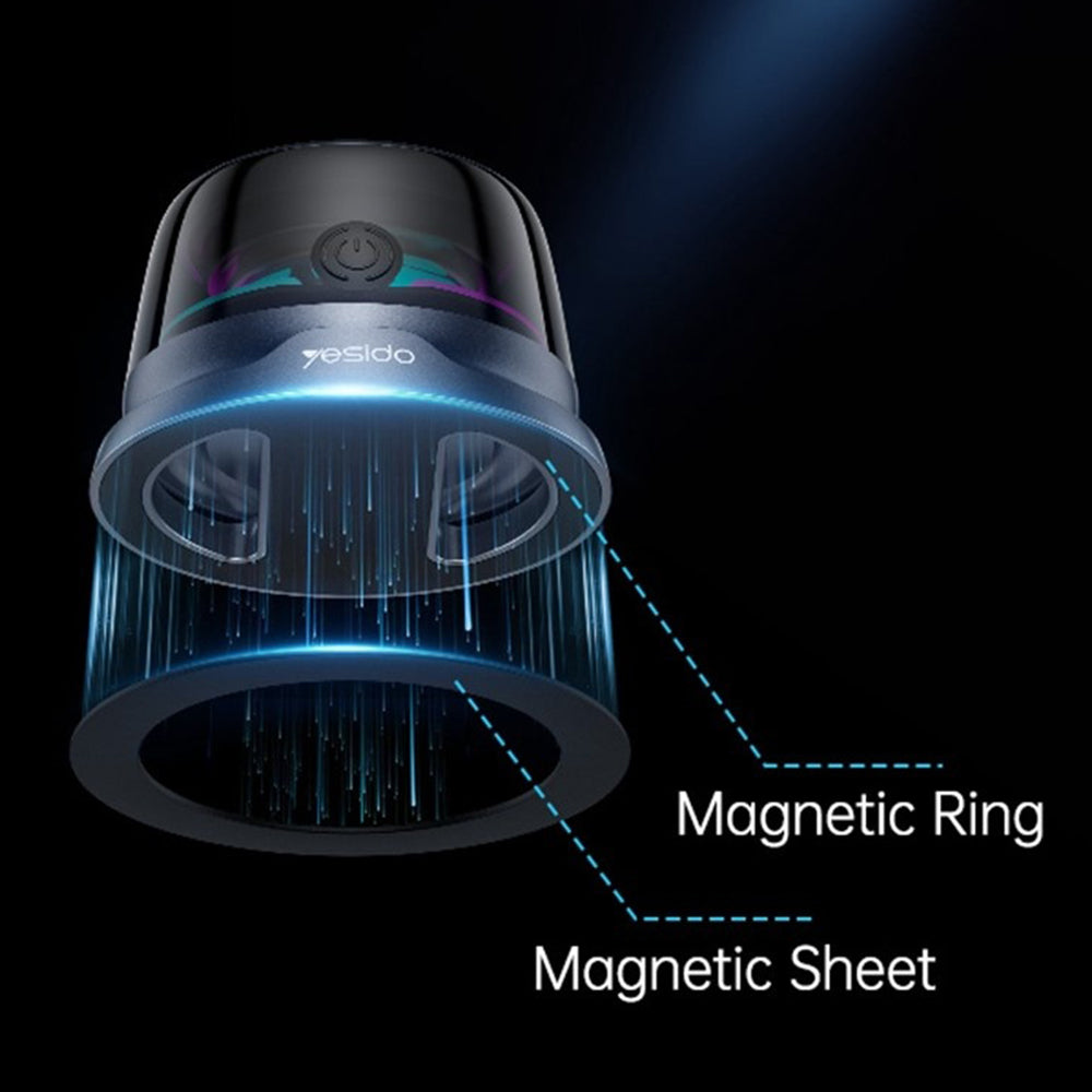 Przenośny głośnik Bluetooth Yesido YSW32, 3W, RGB, Czarny