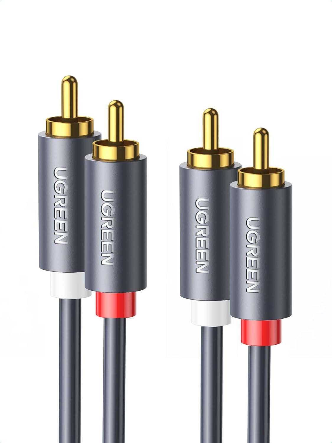 Kabel Audio UGREEN AV104, 2 x RCA - 2 x RCA, 1,5m, Czarny