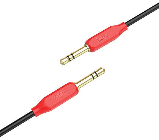 Kabel audio 3,5 mm - 3,5 mm HOCO UPA11, 1 m, czarny