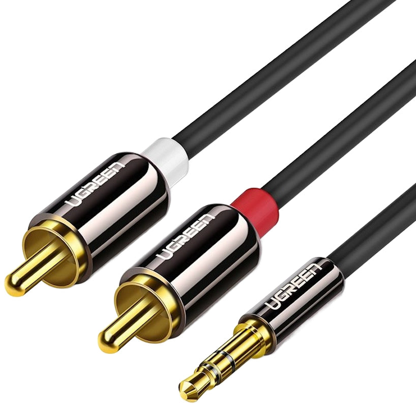 Kabel Audio 3.5mm - 2 x RCA UGREEN AV116, 1.5m, Czarny
