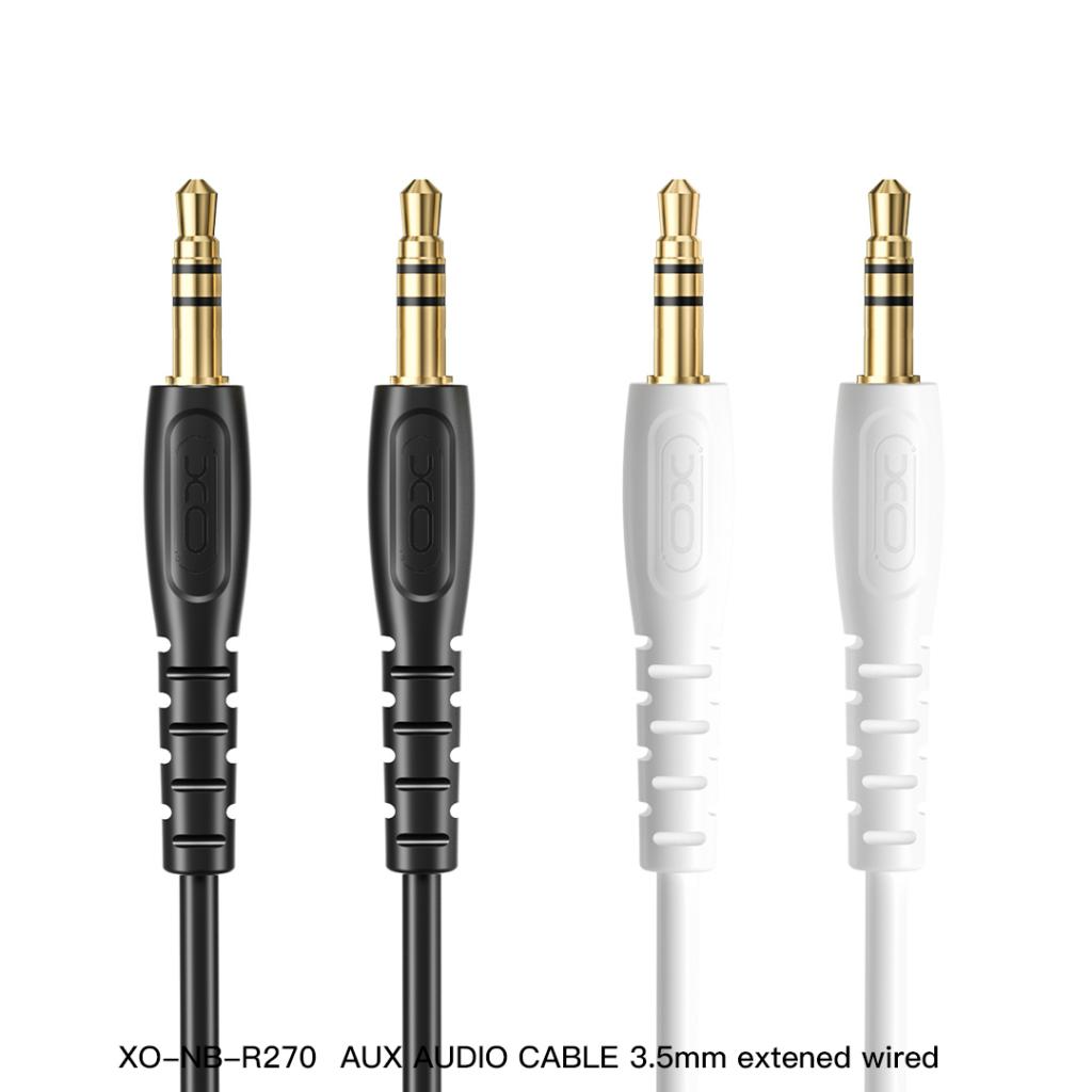 Kabel Audio 3.5mm - 3.5mm XO Design NB-R270, 1m, Czarny