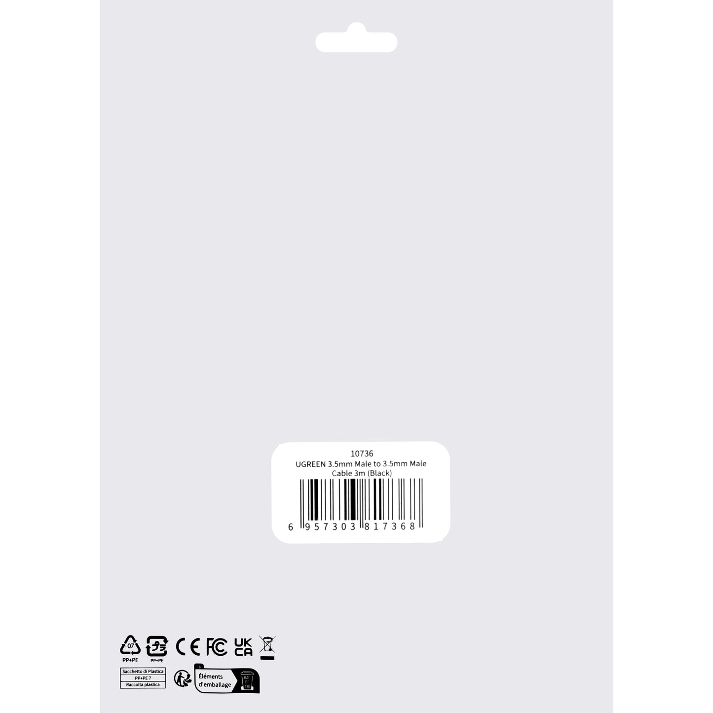 Kabel Audio 3.5mm - 3.5mm UGREEN AV119, 3m, Czarny