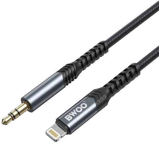 Kabel audio Lightning - 3,5 mm BWOO BO-AUX068, 1,2 m, czarny