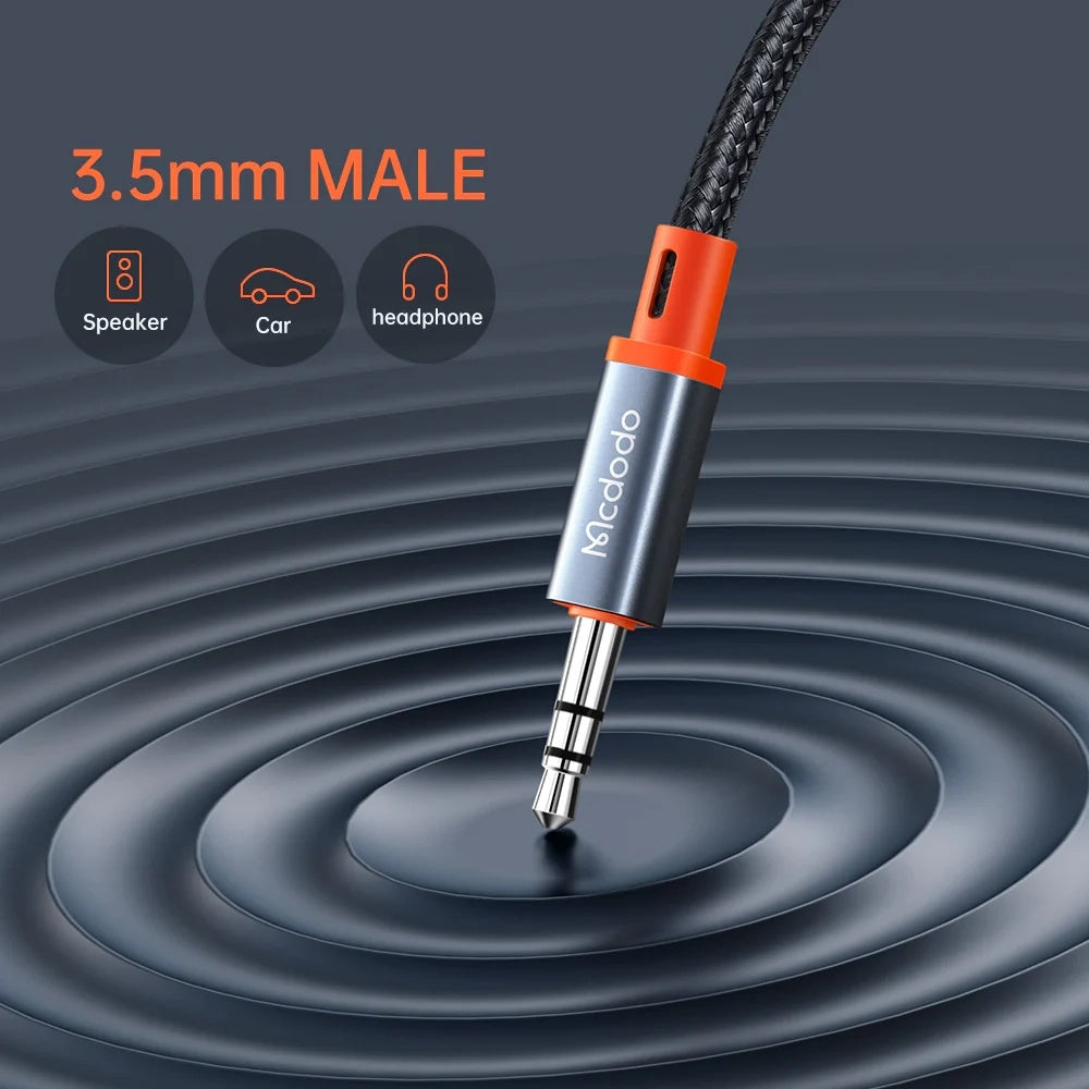 Kabel Audio Lightning - 3.5mm McDodo CA-0780 Castle, 1.2m, Czarny