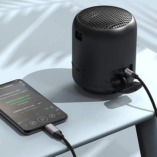 Kabel Audio Lightning - 3.5mm Techsuit AC10 SoundShell, 1.5m, Szary