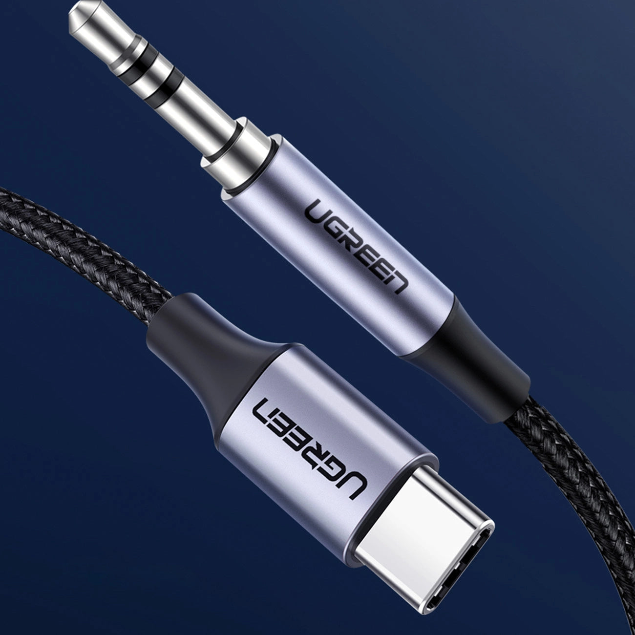 Kabel Audio USB-C - 3.5mm UGREEN AV143, 1m, Szary