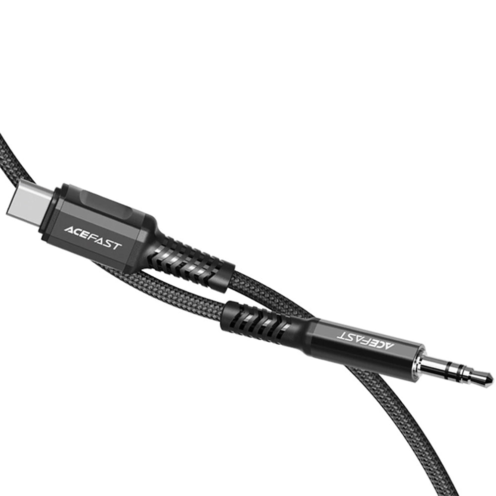 Kabel Audio USB-C - 3.5mm Acefast C1-08, 1.2m, Czarny