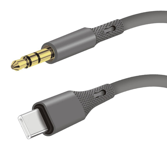 Kabel Audio USB-C - 3.5mm Techsuit AC4 SoundFlex, 1m, Szary