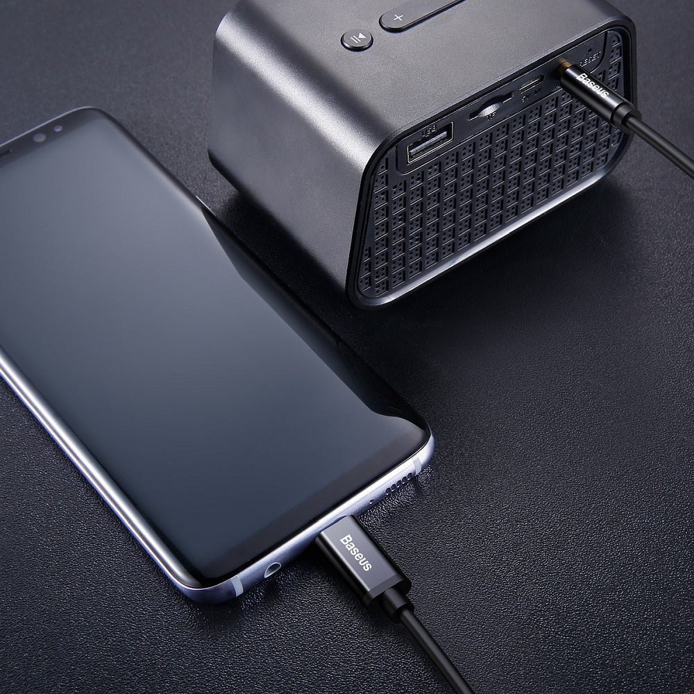 Kabel Audio USB-C - 3.5mm Baseus Yiven M01, 1.2m, Czarny CAM01-01