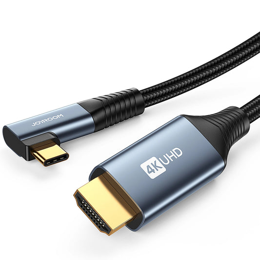 Kabel Audio i Video USB-C - HDMI Joyroom SY-20C1 Angled, 2m, Szary