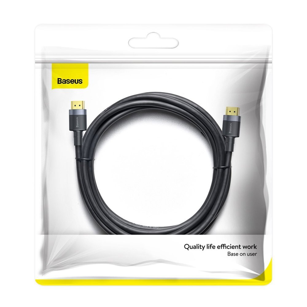 Kabel wideo Baseus Cafule, HDMI - HDMI, 4K, 3m, Czarny CADKLF-G01