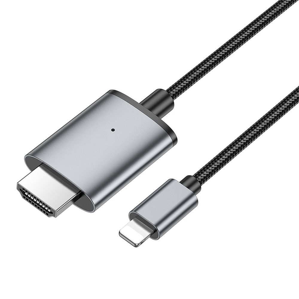 Kabel Audio i Video Lightning - HDMI HOCO UA27, 2m, Szary