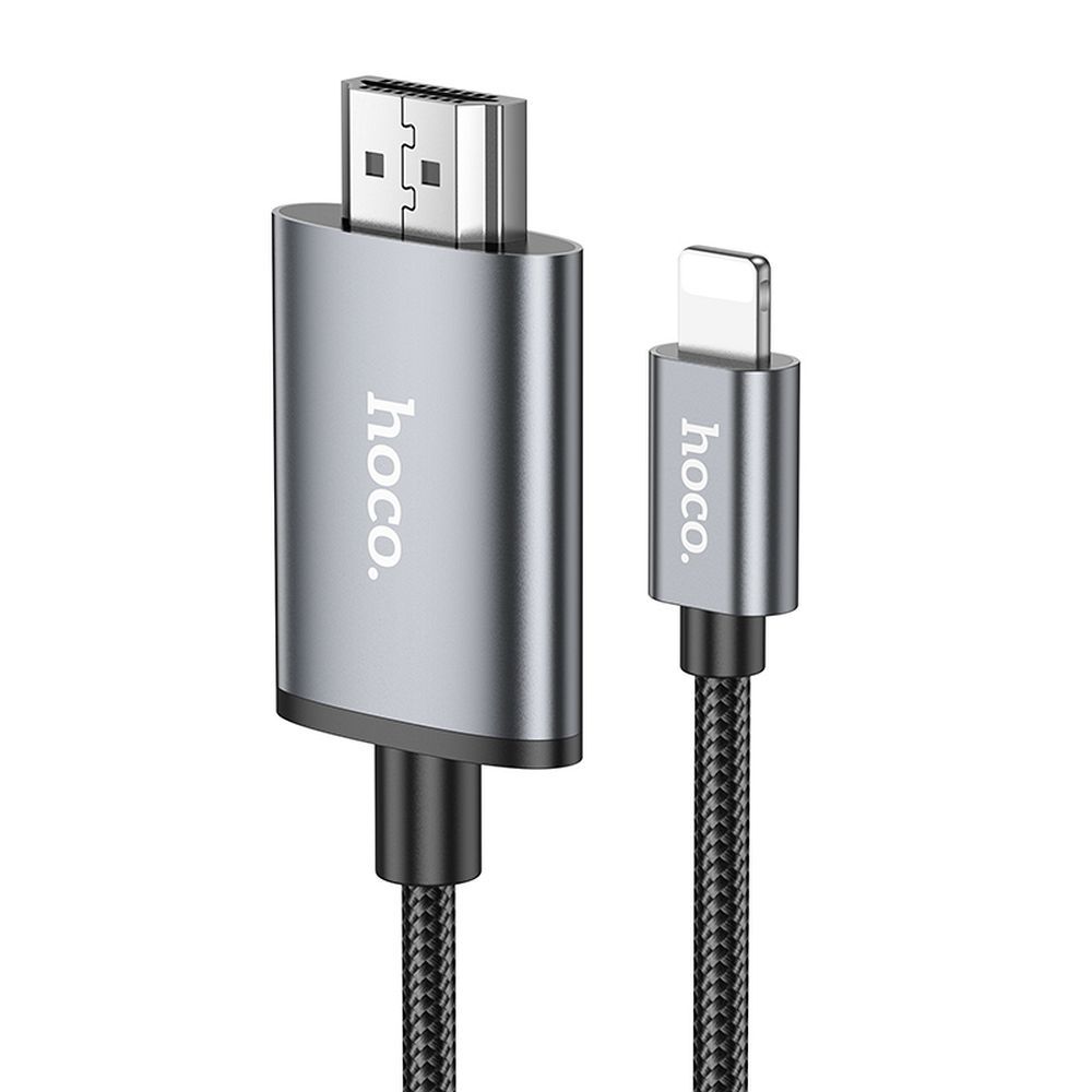 Kabel Audio i Video Lightning - HDMI HOCO UA27, 2m, Szary