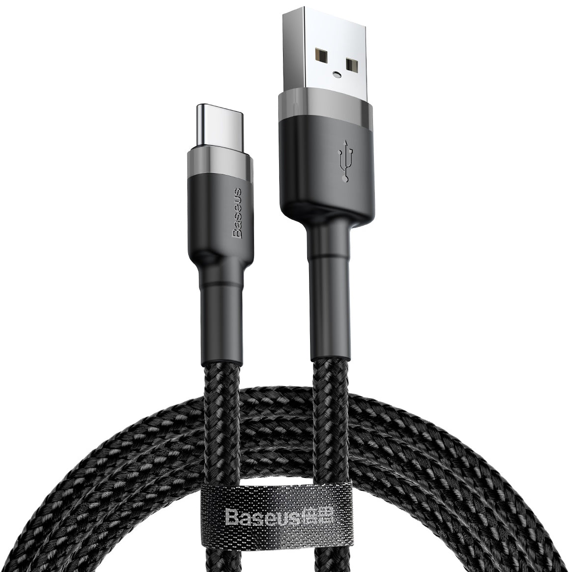 Kabel do transmisji danych i ładowania USB-A - USB-C Baseus Cafule, 60W, 1m, Szary CATKLF-BG1