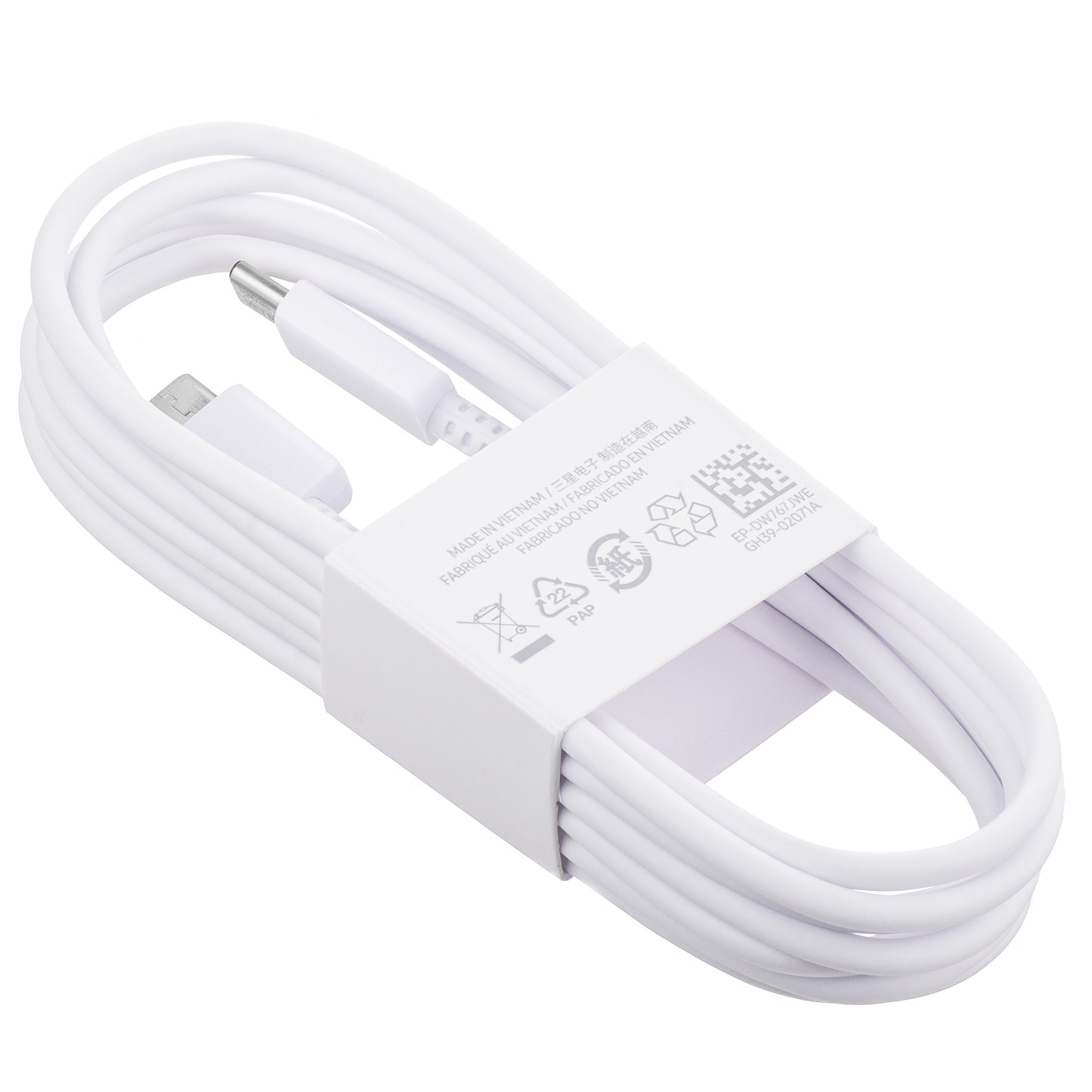 Kabel do danych i ładowania USB-C - USB-C Samsung EP-DW767JWE, 25W, 1.8m, Biały GP-TOU021RFCWW