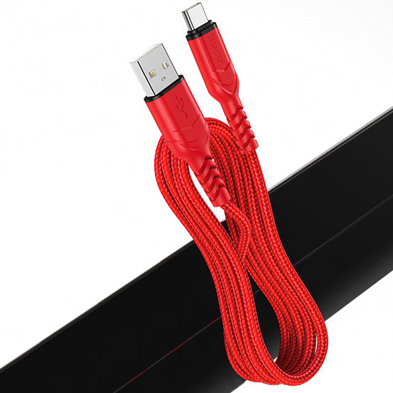 Kabel do danych i ładowania USB-A - USB-C HOCO X59 Victory, 18W, 1m, Czerwony