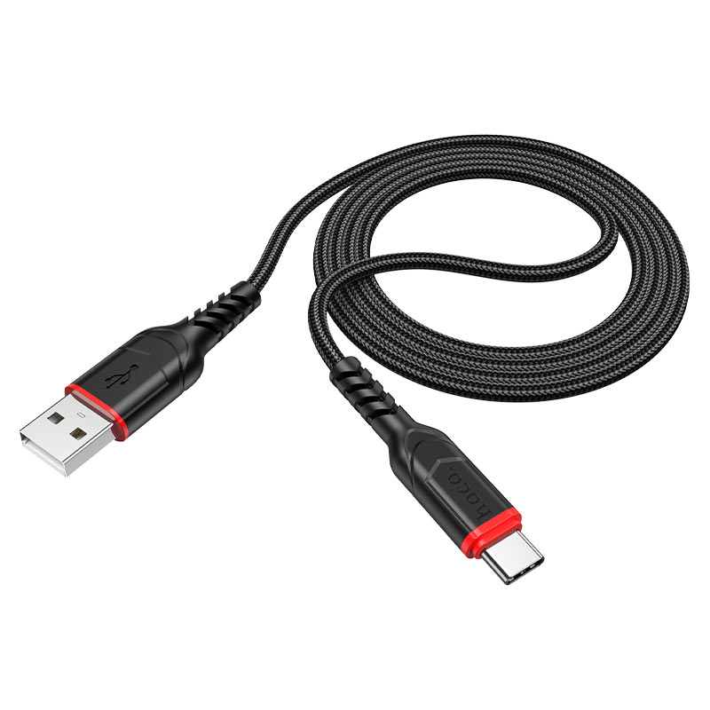 Kabel do danych i ładowania USB-A - USB-C HOCO X59 Victory, 18W, 1m, Czarny