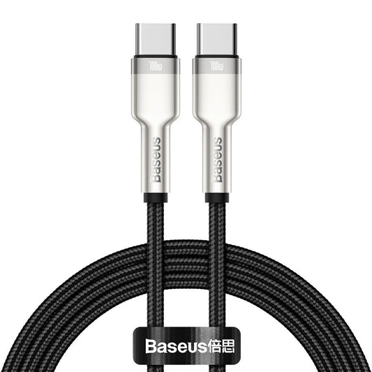 Kabel USB-C do USB-C Baseus Cafule, 100W, 2m, Czarny CATJK-D01