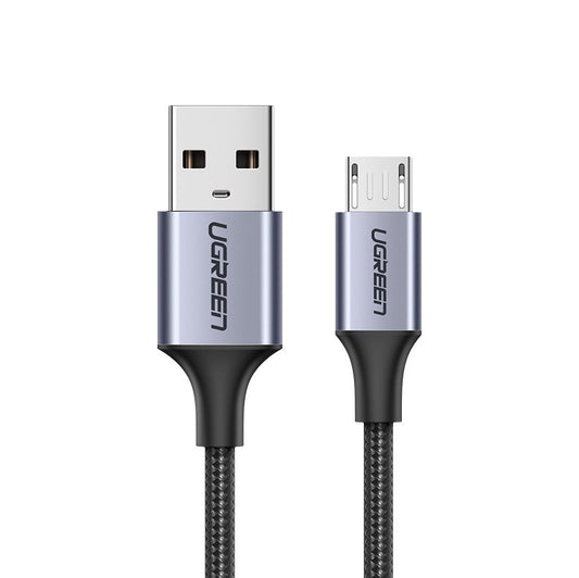 Kabel do danych i ładowania USB-A - microUSB UGREEN US290, 18W, 1,5m, Czarny