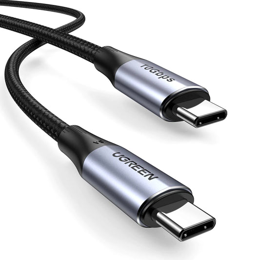 Kabel USB-C do transmisji danych i ładowania - USB-C UGREEN US355, 100W, 1m, czarny
