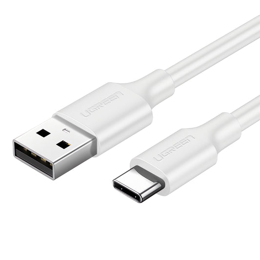 Kabel do transmisji danych i ładowania USB-A - USB-C UGREEN US287, 60W, 1m, biały