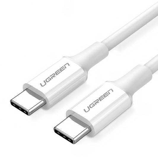 Kabel USB-C do ładowania i transmisji danych - USB-C UGREEN US264, 60 W, 1 m, biały