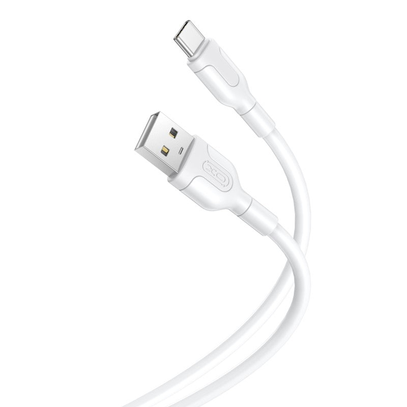 Kabel do danych i ładowania USB-A - USB-C XO Design NB212, 18W, 1m, Biały