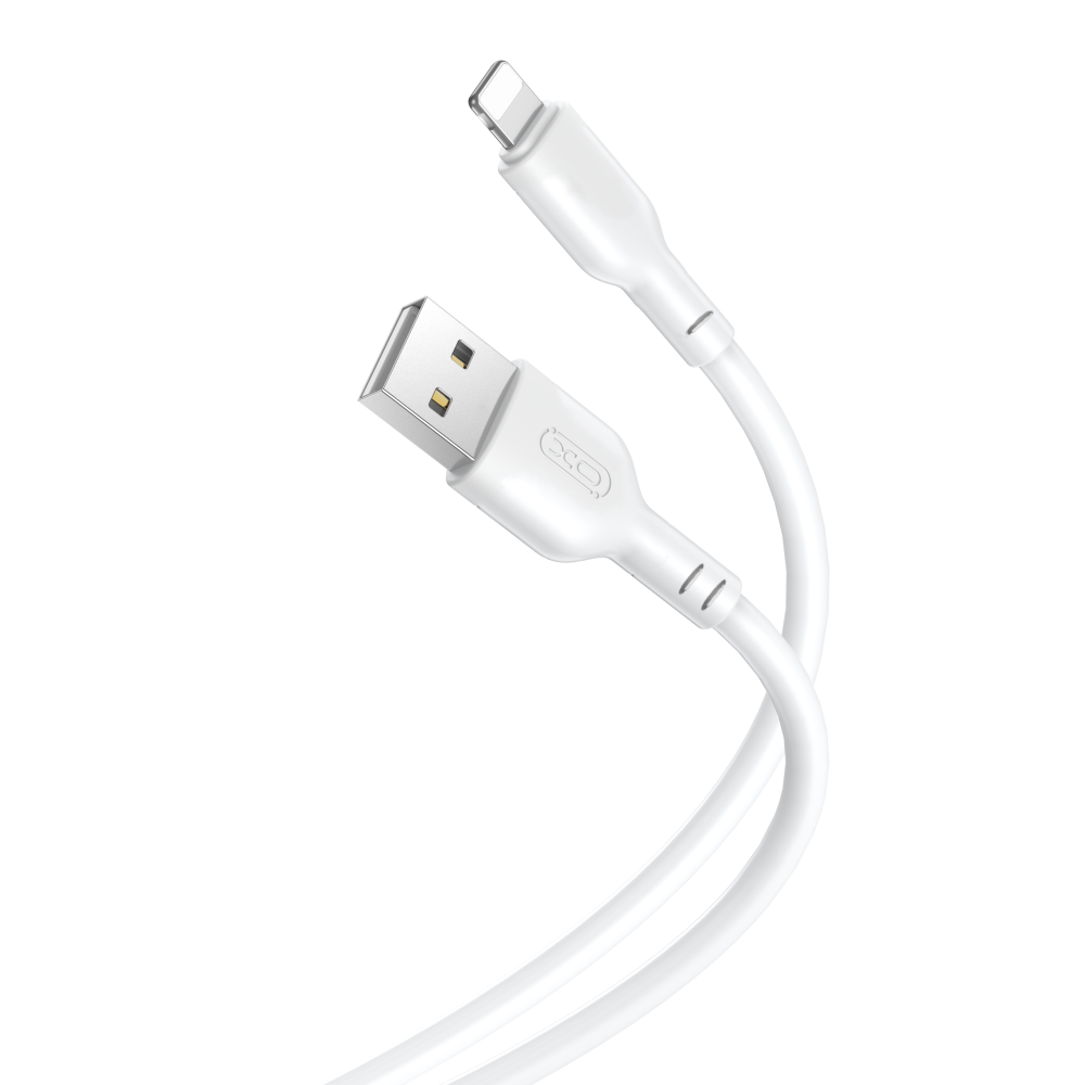 Kabel do ładowania i transmisji danych USB-A - Lightning XO Design NB103, 18 W, 1 m, biały