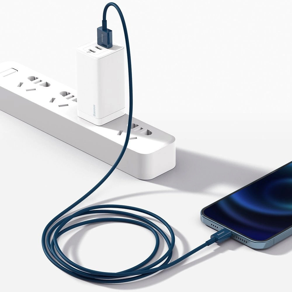 Kabel do ładowania i transmisji danych USB-A - Lightning Baseus Superior Series, 20W, 1m, niebieski CALYS-A03
