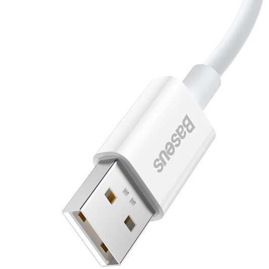 Kabel do ładowania i transmisji danych USB-A - USB-C Baseus Superior Series, 65 W, 1 m, biały CAYS000902