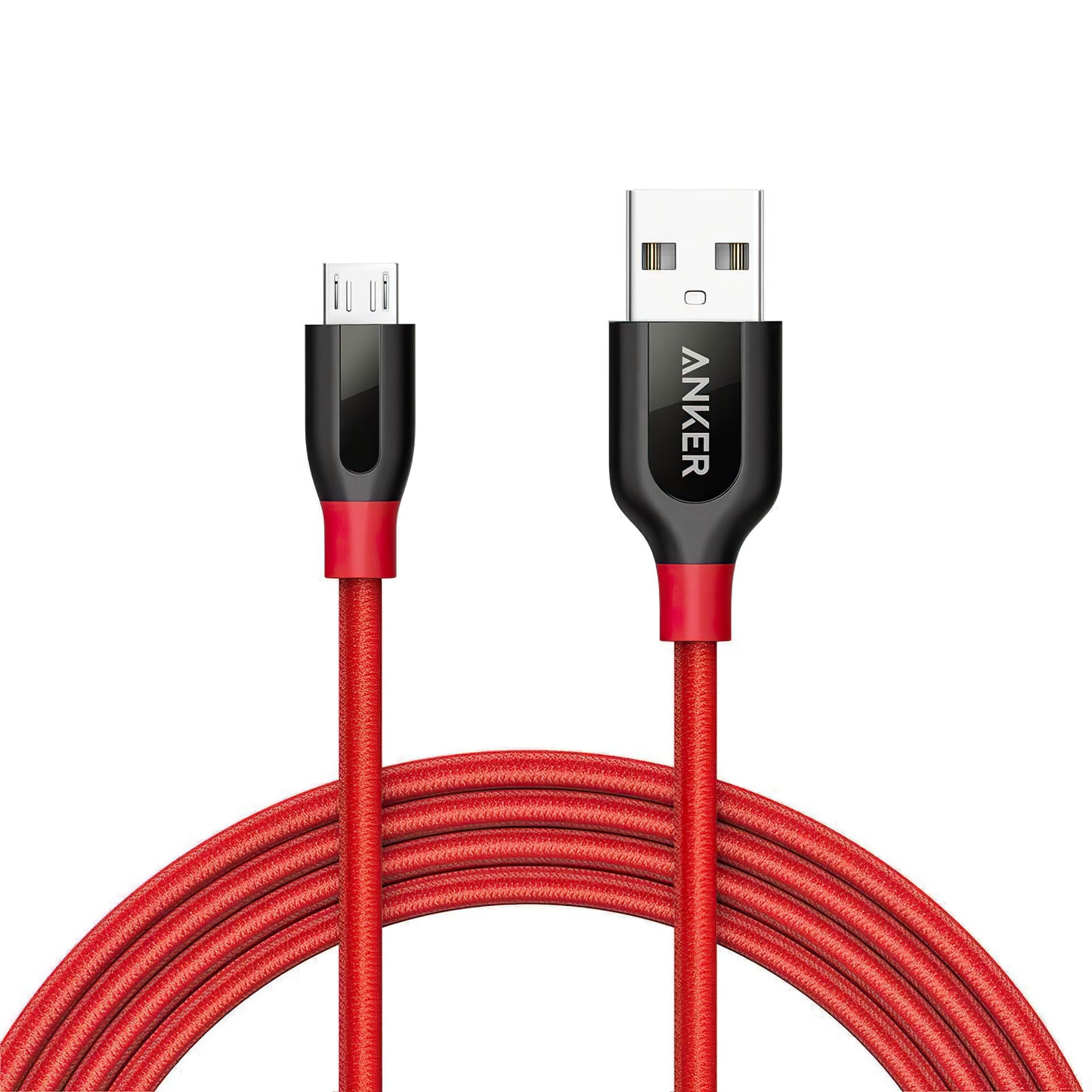 Kabel do danych i ładowania USB-A - microUSB Anker PowerLine+, 18W, 1.8m, Czerwony A8143091