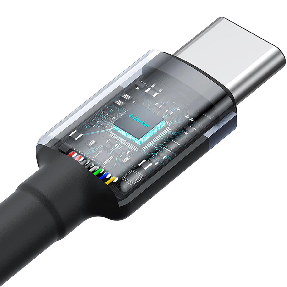 Kabel do przesyłu danych i ładowania USB-C - USB-C Baseus Cafule, 100W, 2m, czerwony, zestaw 2 sztuki P10318306003-01
