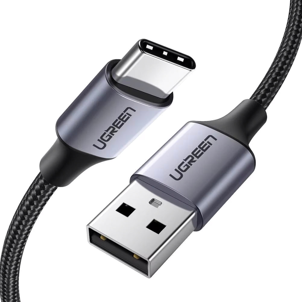 Kabel do danych i ładowania USB-A - USB-C UGREEN US288, 18W, 0,5m, Czarny