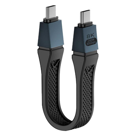 Kabel USB-C do USB-C OEM do danych i ładowania, wideo 8K, 240W, 0,13m, czarny