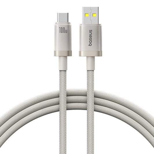 Kabel do danych i ładowania USB-A - USB-C Baseus Titanium, 100W, 1m, Srebrny P10378102G21-00
