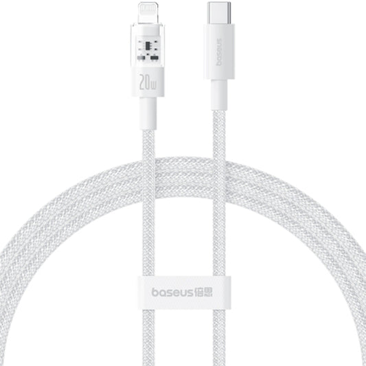 Kabel do danych i ładowania USB-C - Lightning Baseus Gem, 20W, 1m, Biały P10373001211-00