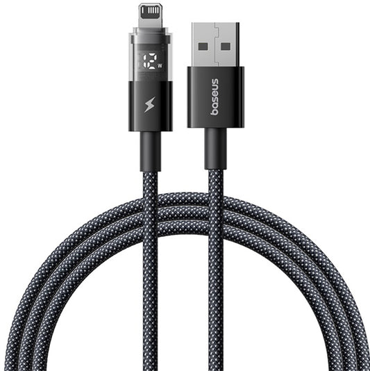Kabel do danych i ładowania USB-A - Lightning Baseus Display 2, 18W, 2m, Czarny P10382700121-01