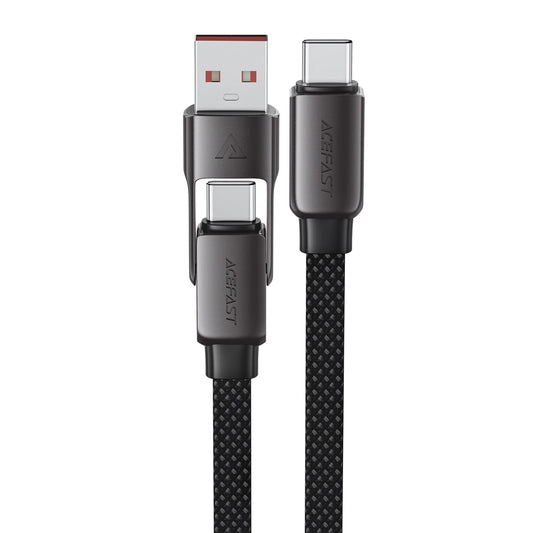 Kabel do danych i ładowania USB-C - USB-A / USB-C Acefast C13-05, 60W, 0,2m, Czarny
